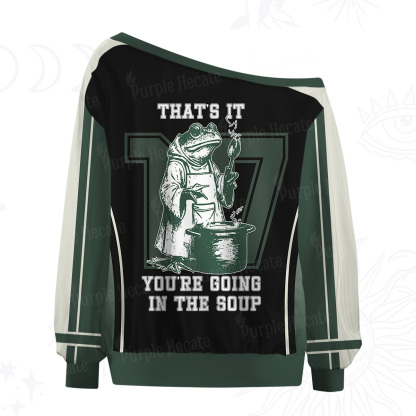 Purplehecate That's It You're Going in the Soup Off The Shoulder Graphic Jersey