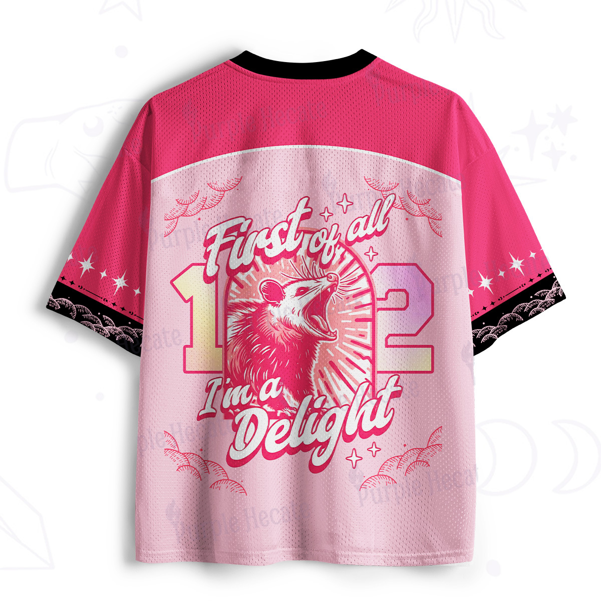 Purplehecate First Of All I'm A Delight Cat Mesh Jersey