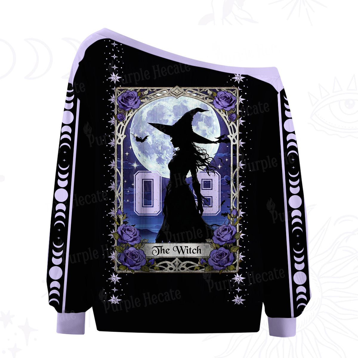 Purplehecate The Witch Off The Shoulder Graphic Jersey