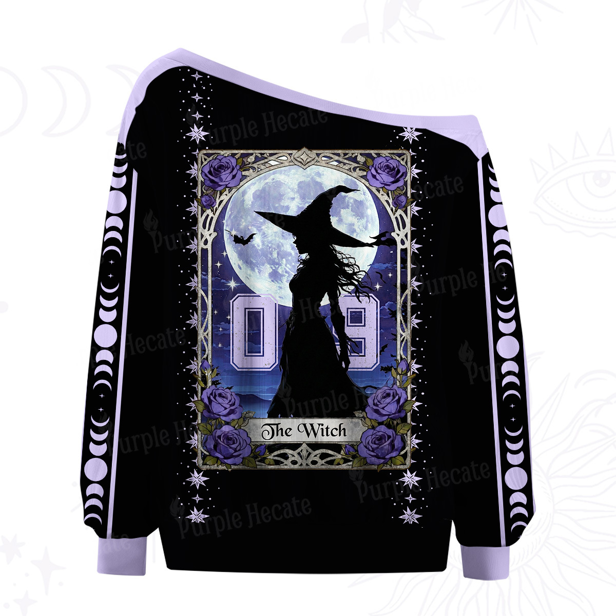 Purplehecate The Witch Off The Shoulder Graphic Jersey