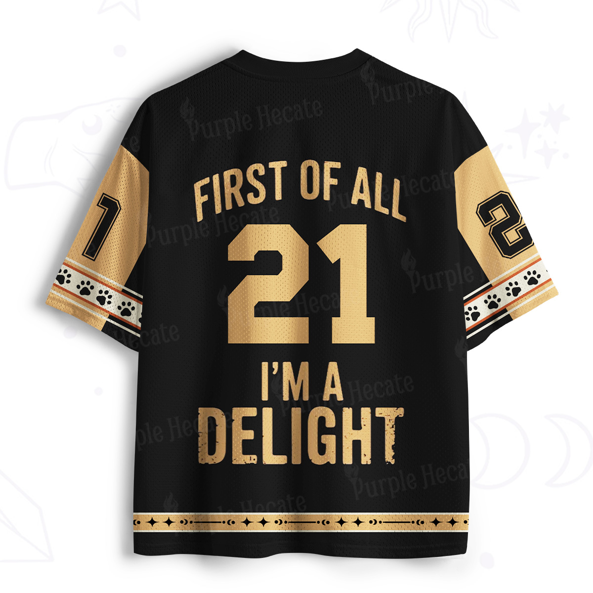 Purplehecate First Of All I'm A Delight Cat Mesh Jersey
