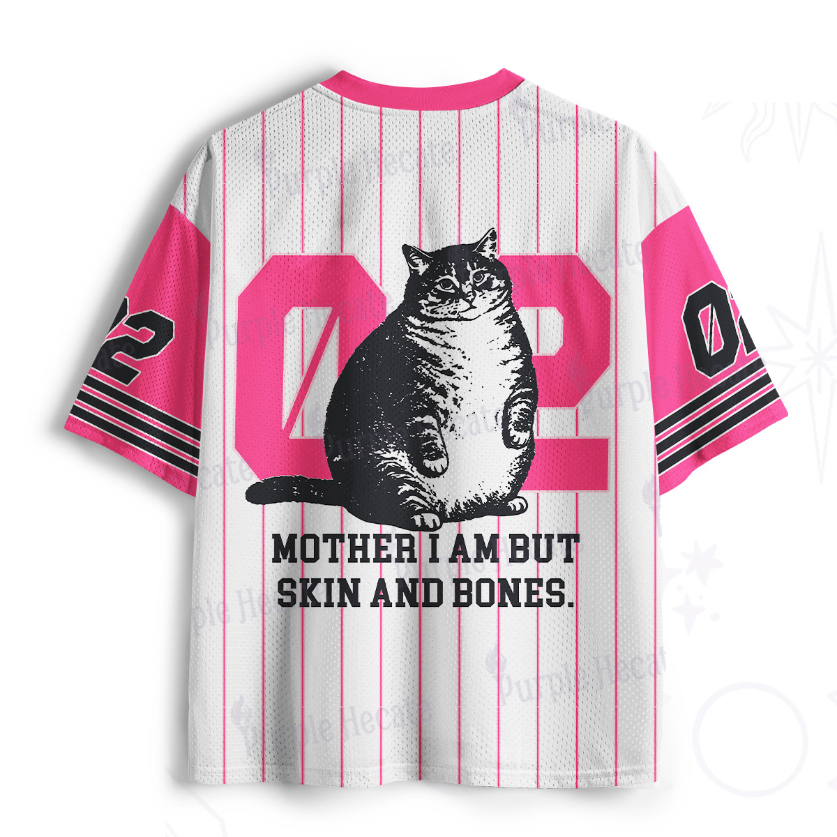 Purplehecate Cat Mother I Am But Skin And Bones Mesh Jersey