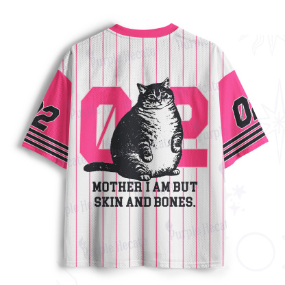 Purplehecate Cat Mother I Am But Skin And Bones Mesh Jersey