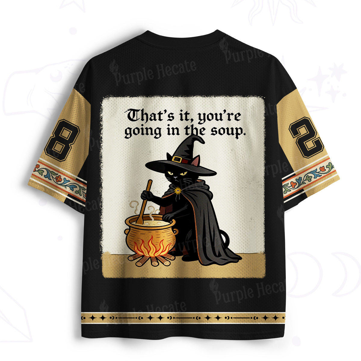 Purplehecate That's It You're Going in the Soup Cat Mesh Jersey