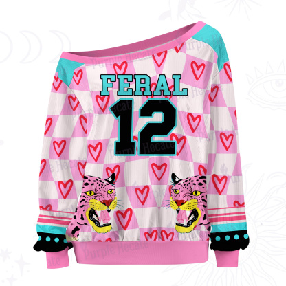 Purplehecate Feral Leopard Off The Shoulder Graphic Jersey
