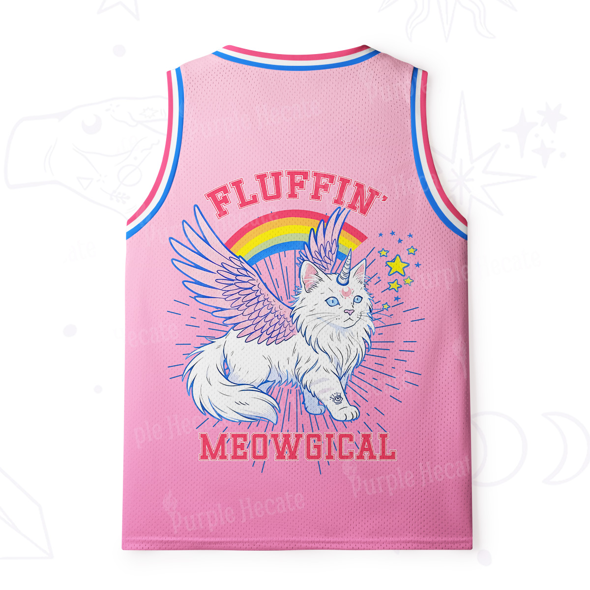 Purplehecate Fluffin Meowgical Mesh Jersey Tank Top