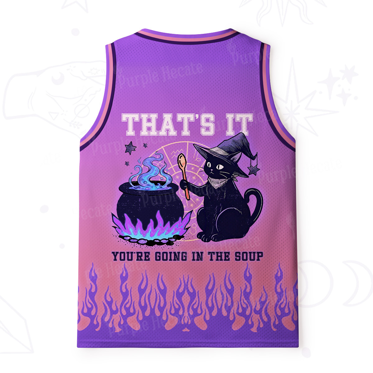 Purplehecate That's It You're Going In The Soup Mesh Jersey Tank Top
