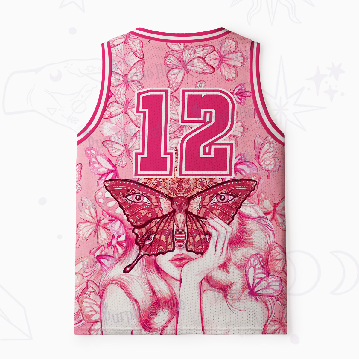 Purplehecate Butterfly Witchy Mesh Jersey Tank Top