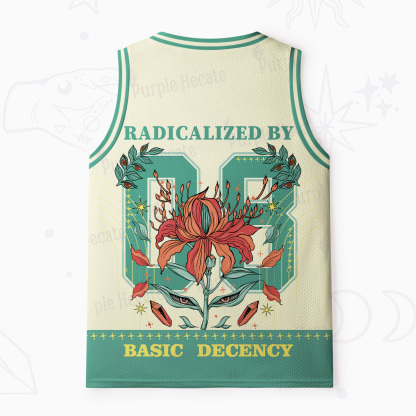 Purplehecate Radicalized By Basic Decency Mesh Jersey Tank Top