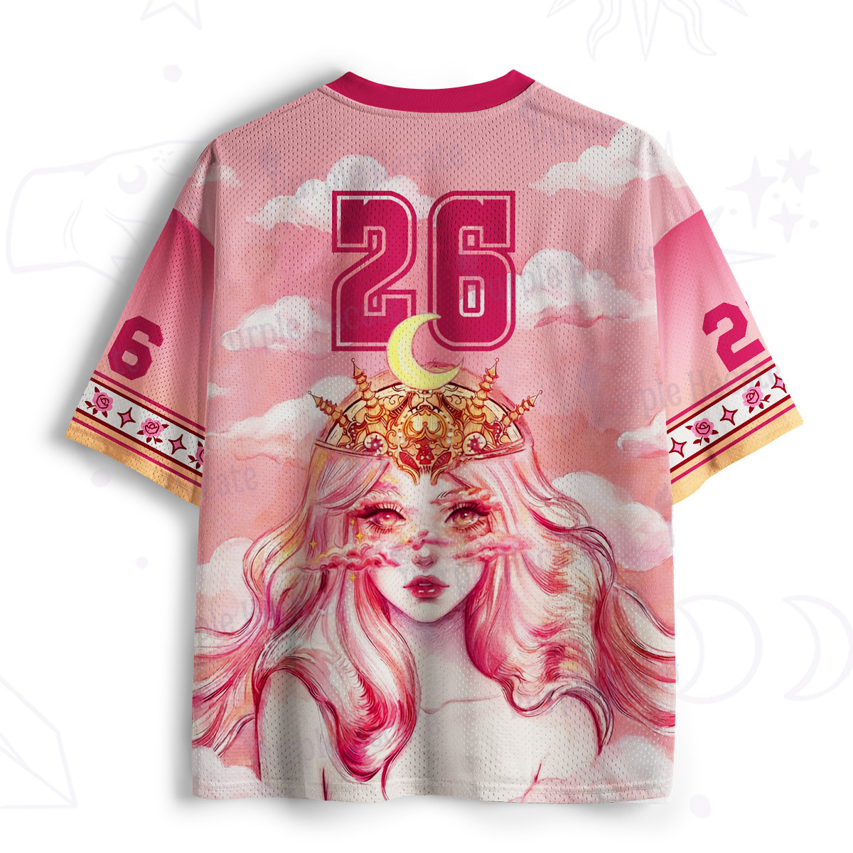 Purplehecate Pink Moon Goddess Witchy Mesh Jersey