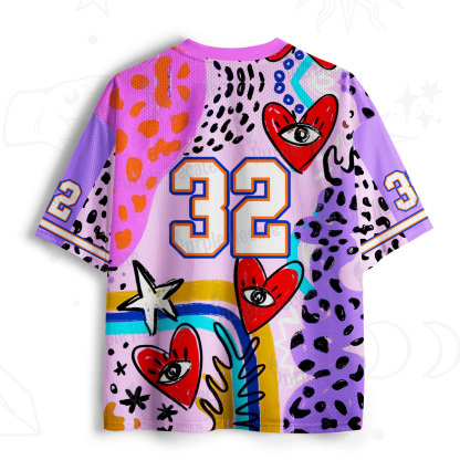Purplehecate Cosmic Love Eyes Graffiti Mesh Jersey