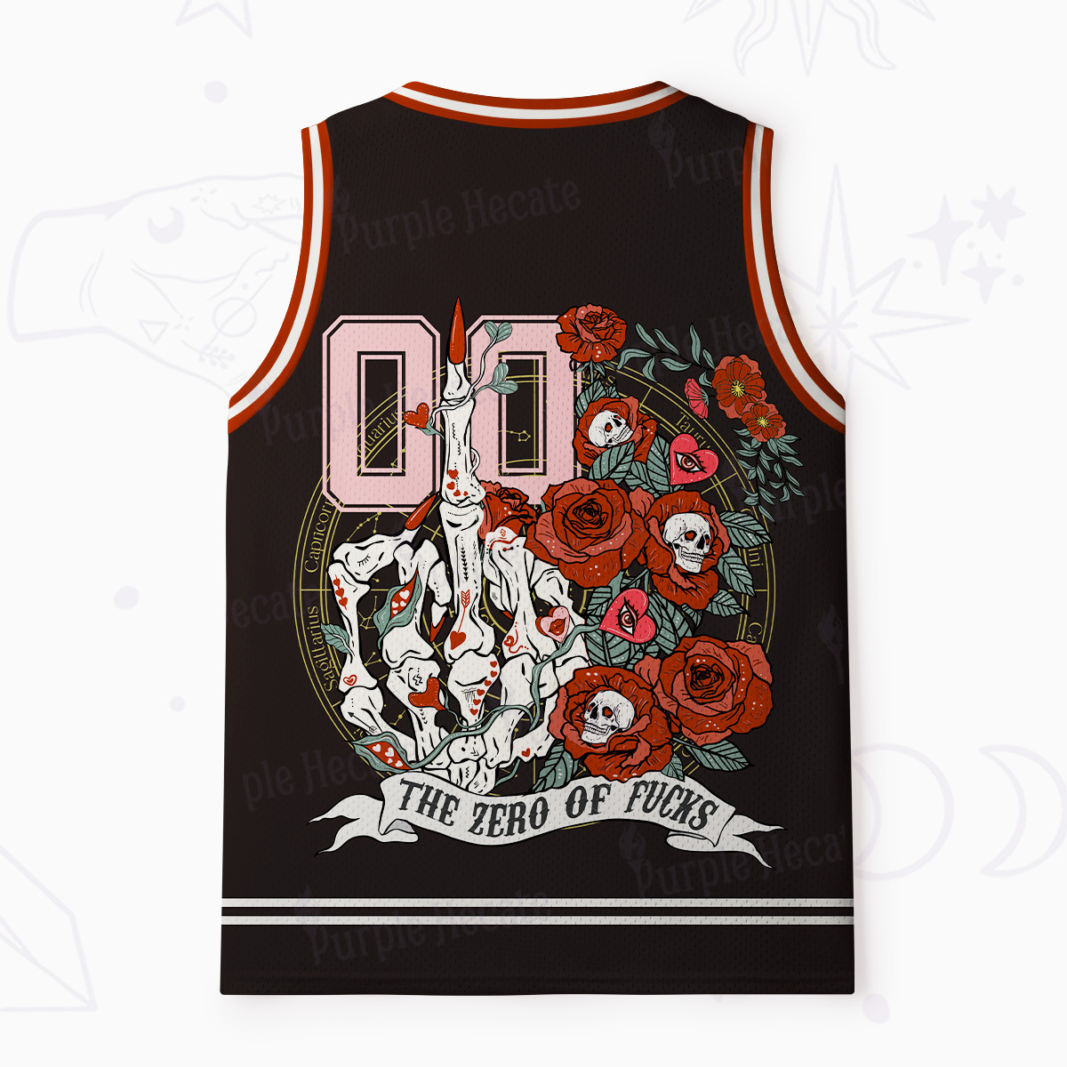 Purplehecate The Zero Of Fucks Mesh Jersey Tank Top