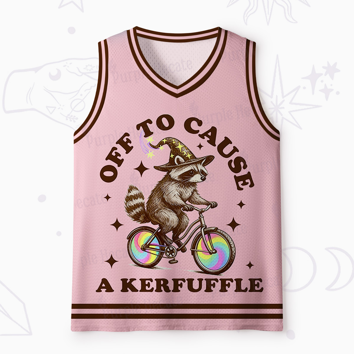 Purplehecate Off To Cause A Kerfuffle Mesh Jersey Tank Top