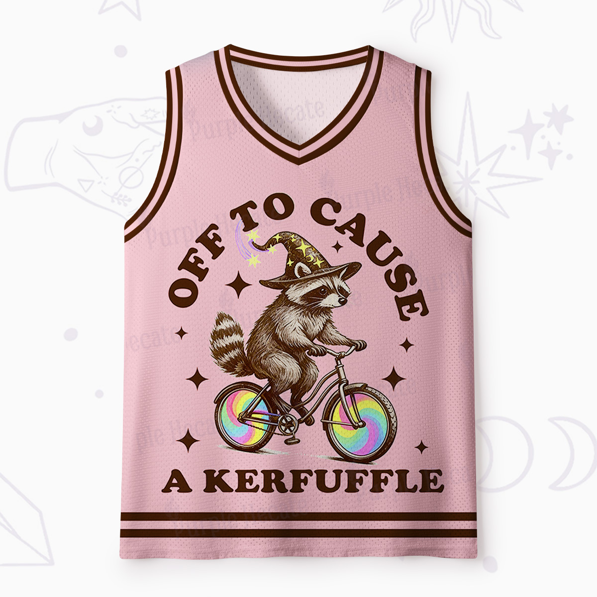 Purplehecate Off To Cause A Kerfuffle Mesh Jersey Tank Top
