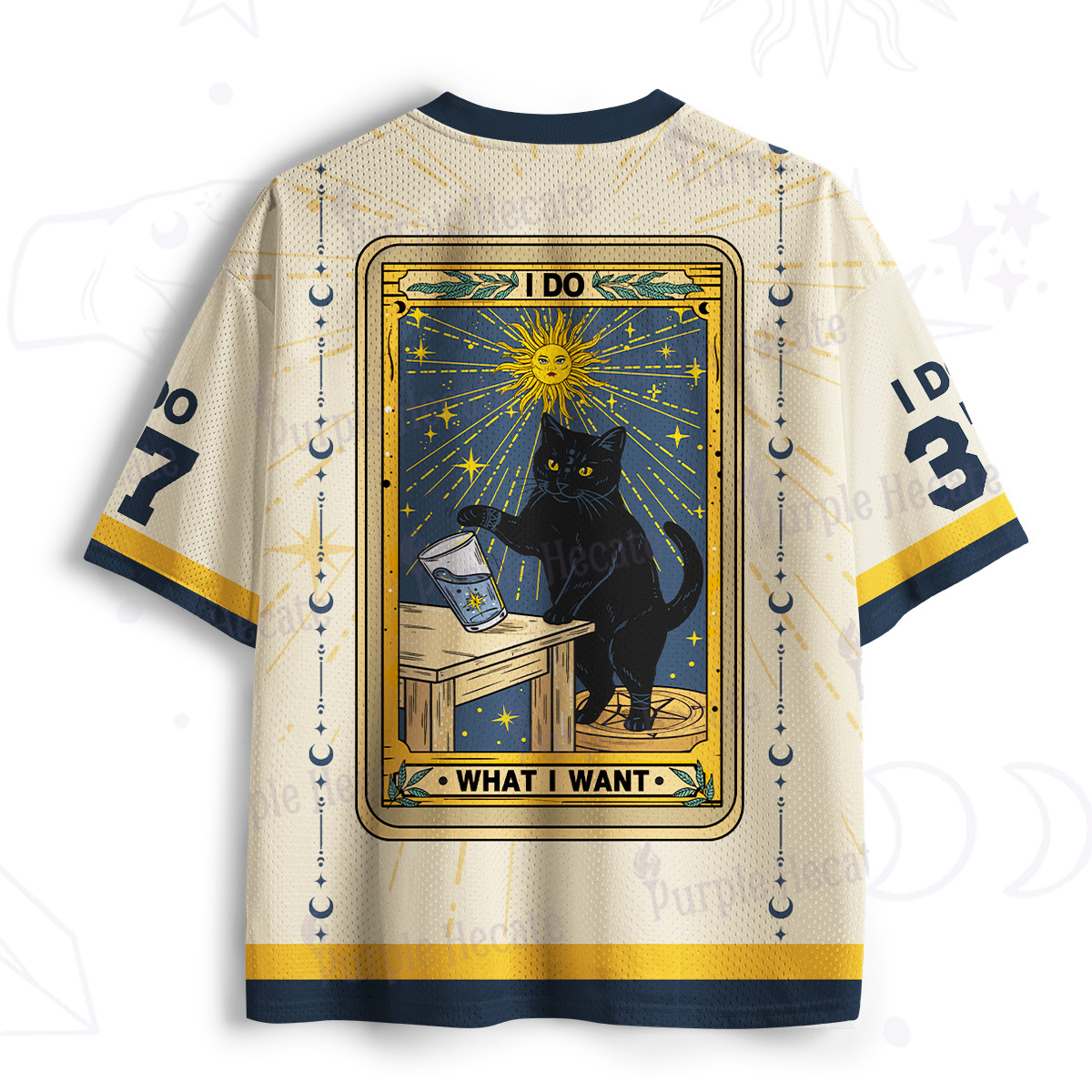 Purplehecate I Do What I Want Cats Mesh Jersey