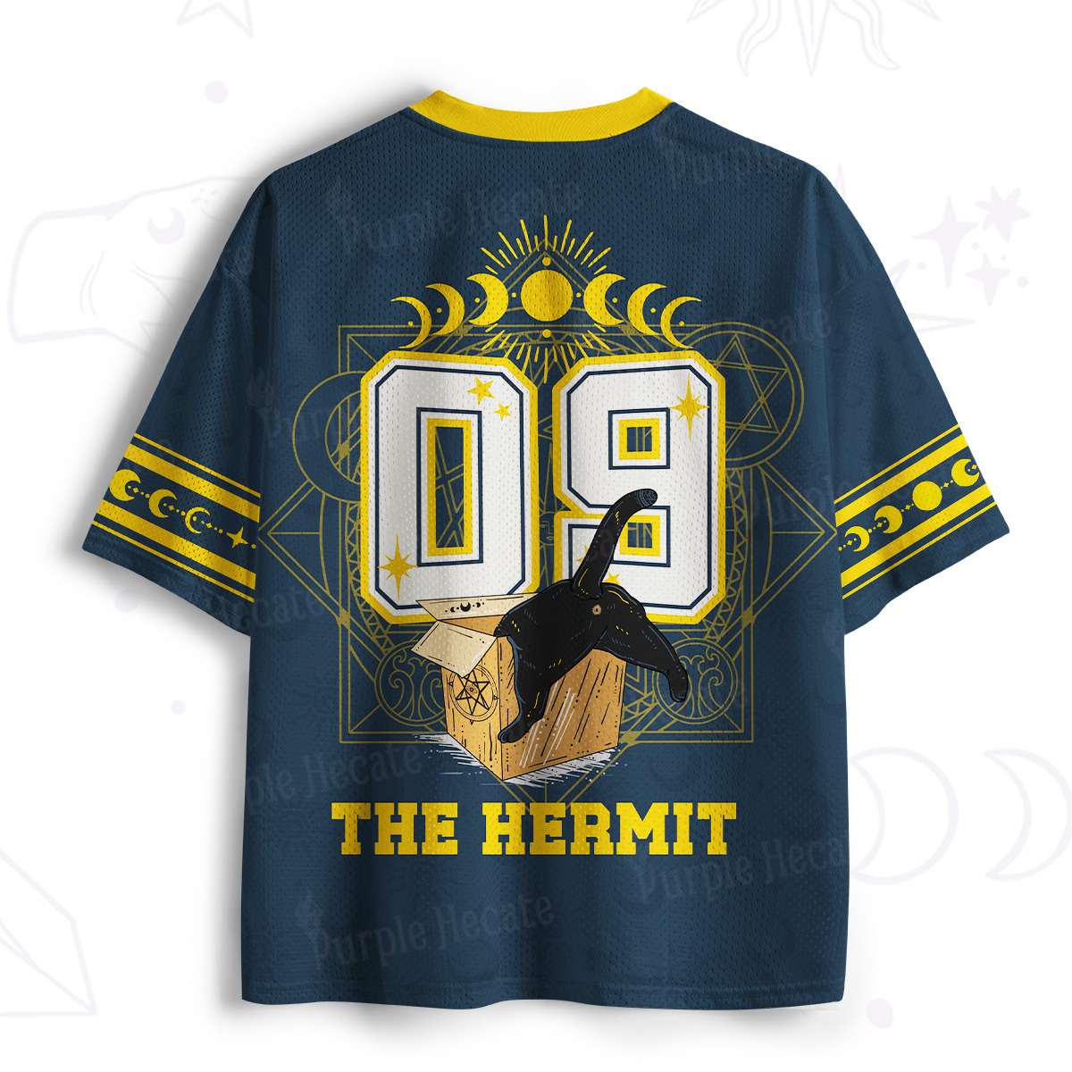 Purplehecate The Cardboard Hermit Cat Mesh Jersey