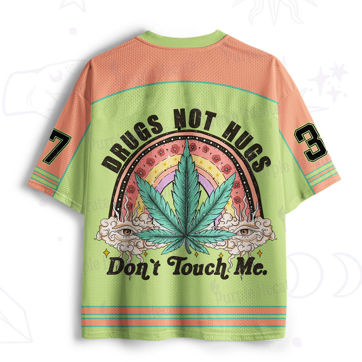 Purplehecate Drugs Not Hugs Mesh Jersey