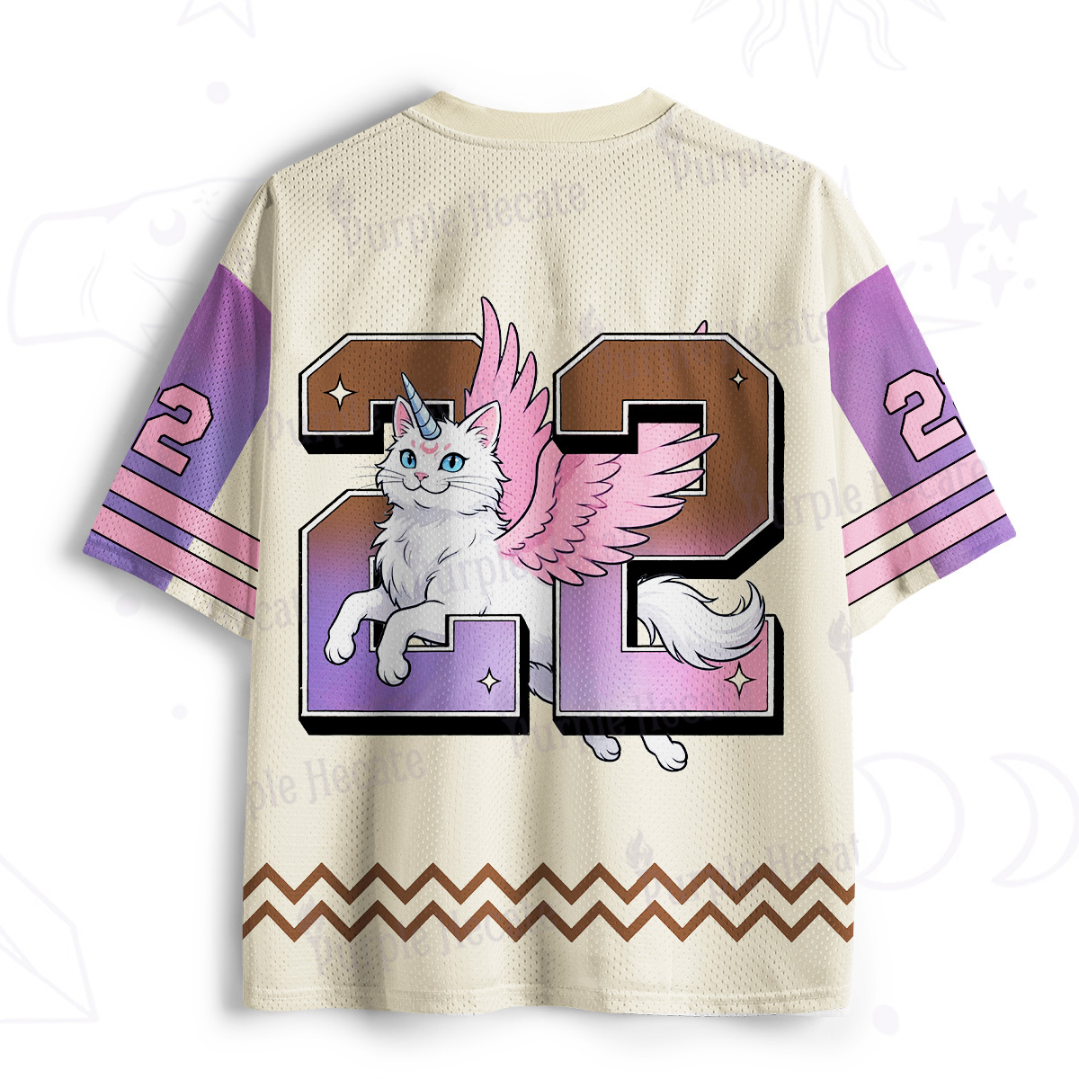 Purplehecate Angel Wing Cat 22 Pastel Mesh Jersey
