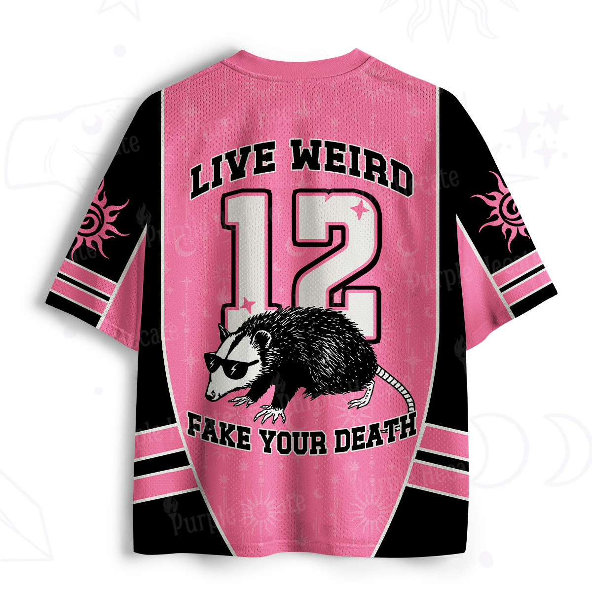 Purplehecate Live Weird Fake Your Death Opossum Mesh Jersey