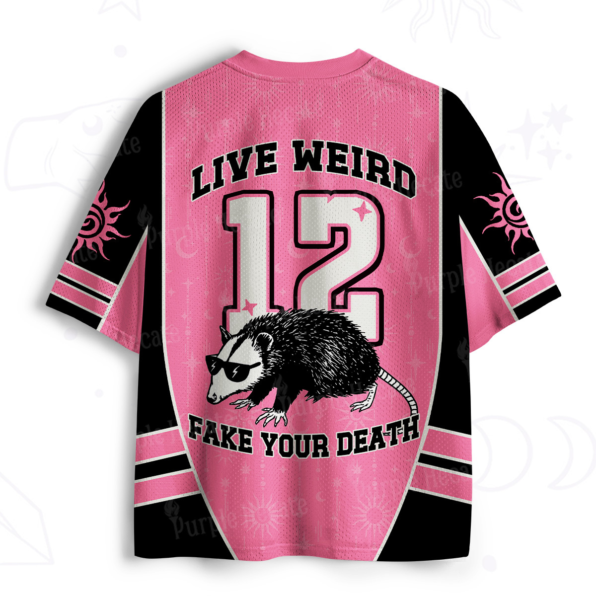Purplehecate Live Weird Fake Your Death Opossum Mesh Jersey