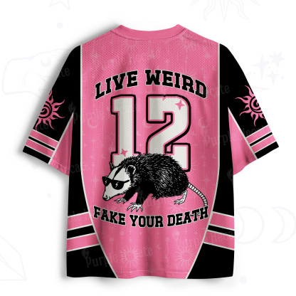 Purplehecate Live Weird Fake Your Death Opossum Mesh Jersey