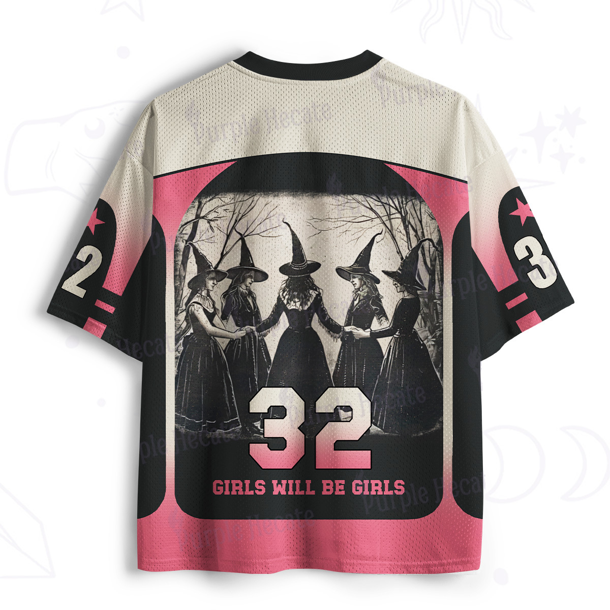 Purplehecate Girls Will Be Girls Witch Mesh Jersey