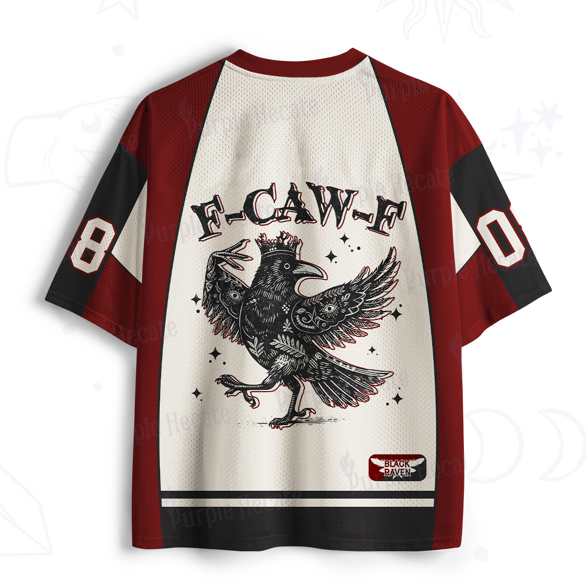 Purplehecate F-caw-f Funny Crow Mesh Jersey