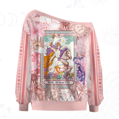 Purplehecate The Audacity Tarot Card Off The Shoulder Graphic Jersey