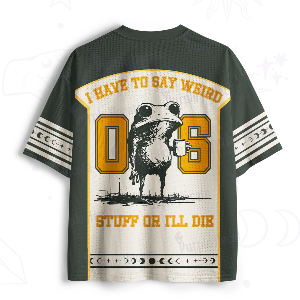 Purplehecate I Have to Say Weird Stuff Or I'll Die Mesh Jersey