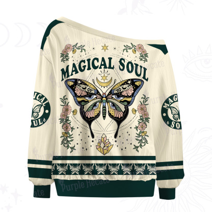 Purplehecate Magical Soul Off The Shoulder Graphic Jersey