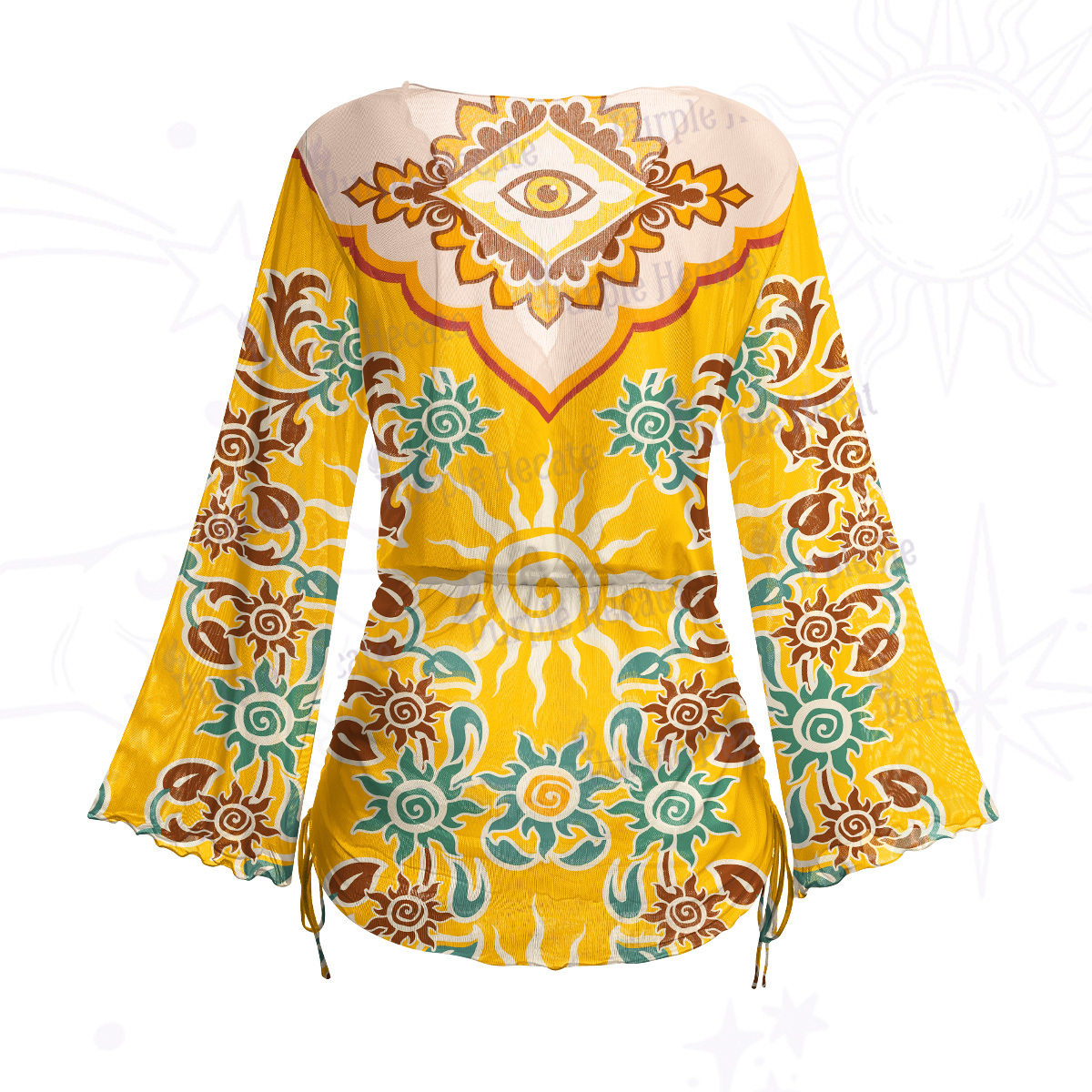 Purplehecate Solar Whispers Witch Mesh Cover Up Dress