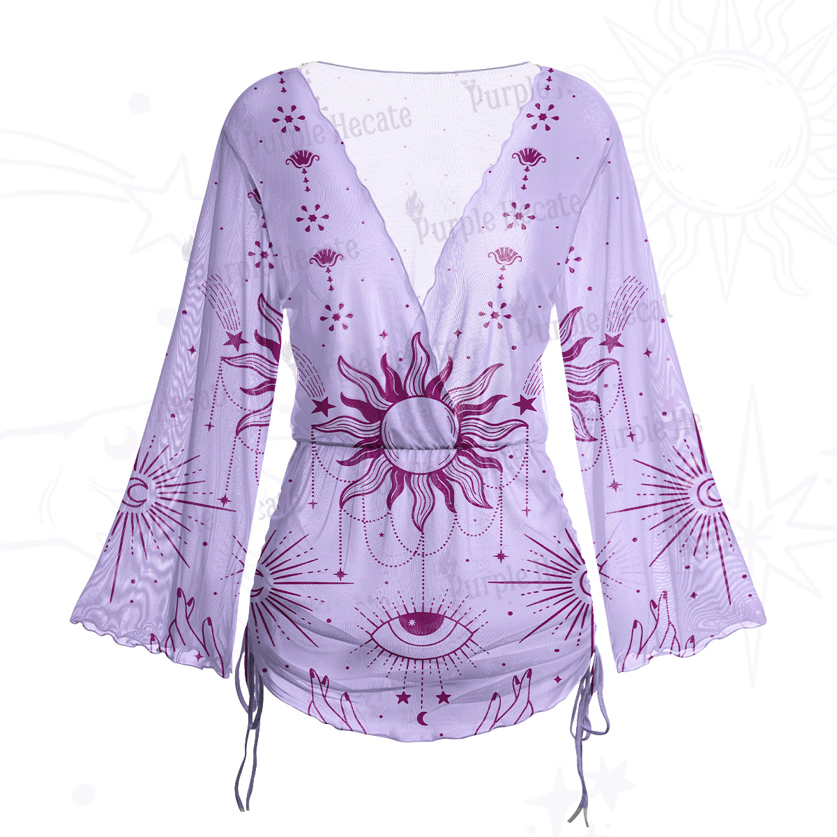 Purplehecate Solar Oracle Mesh Cover Up Dress