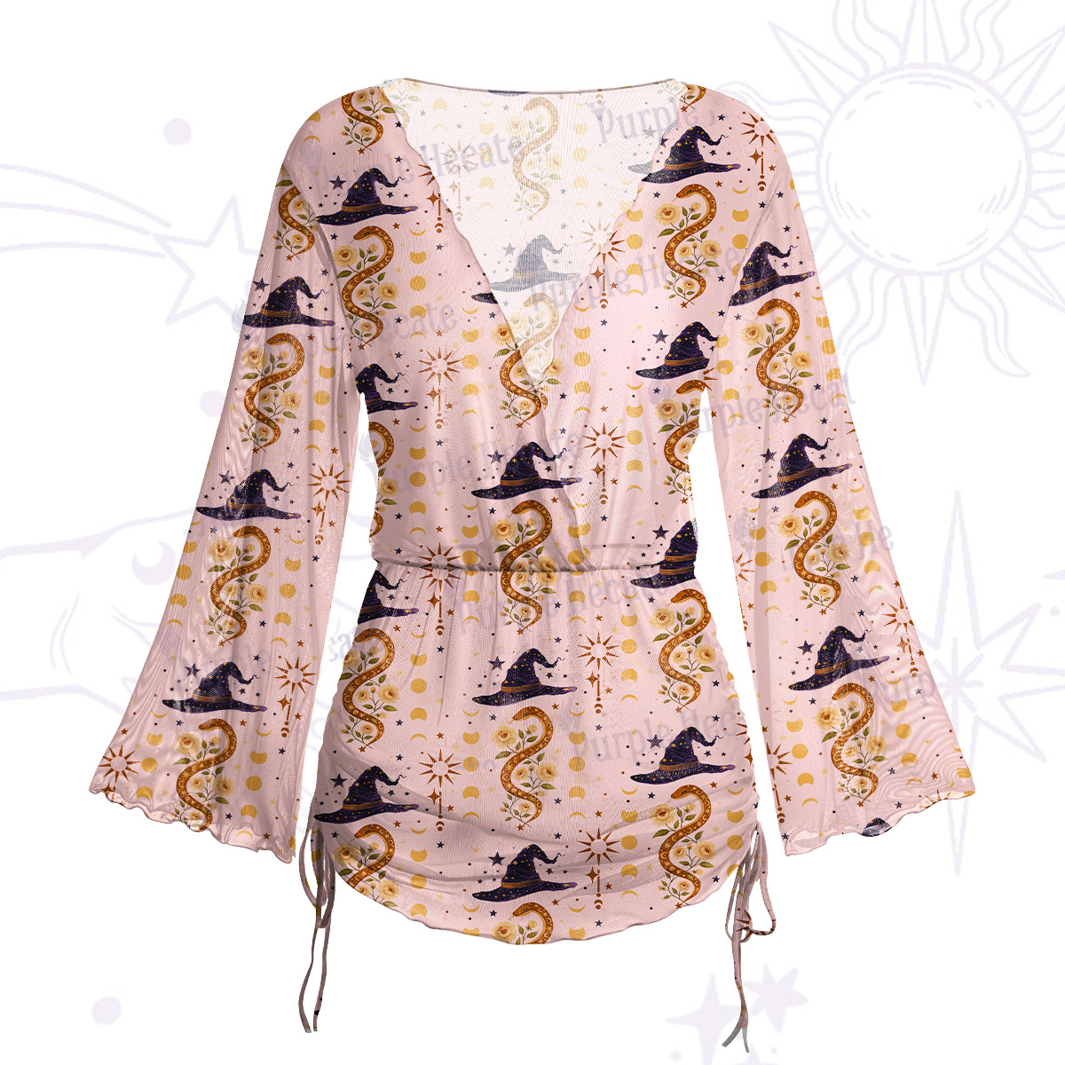 Purplehecate Witch's Enchantment Mesh Cover Up Dress