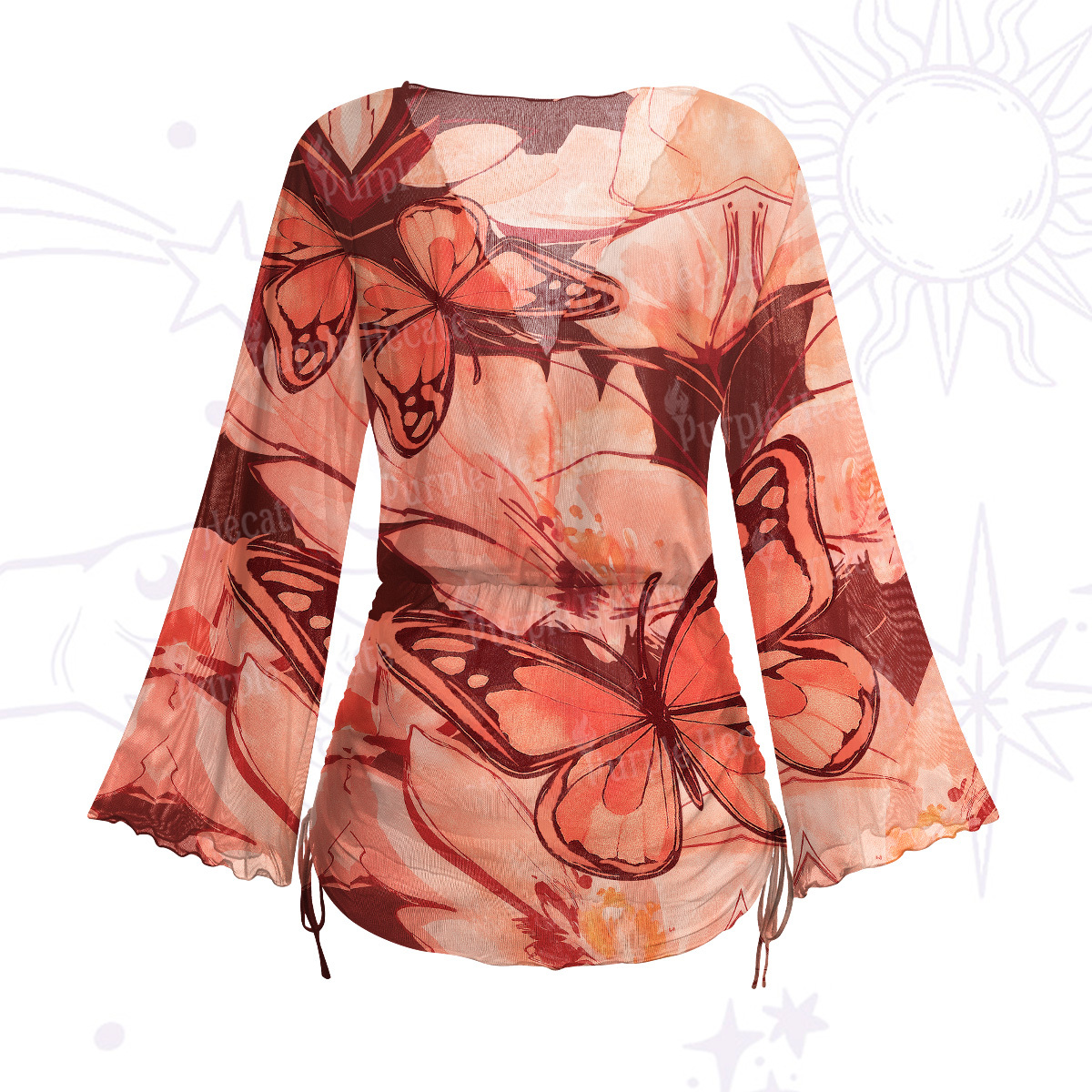 Purplehecate Metamorphosis Spell Mesh Cover Up Dress