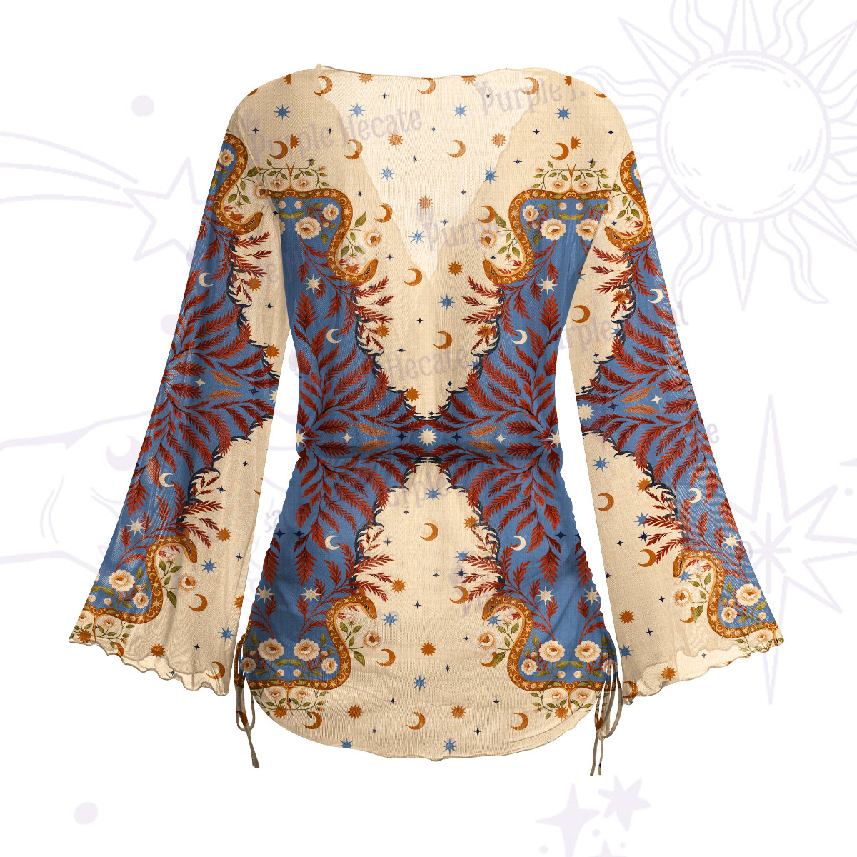 Purplehecate Celestial Ascension Mesh Cover Up Dress