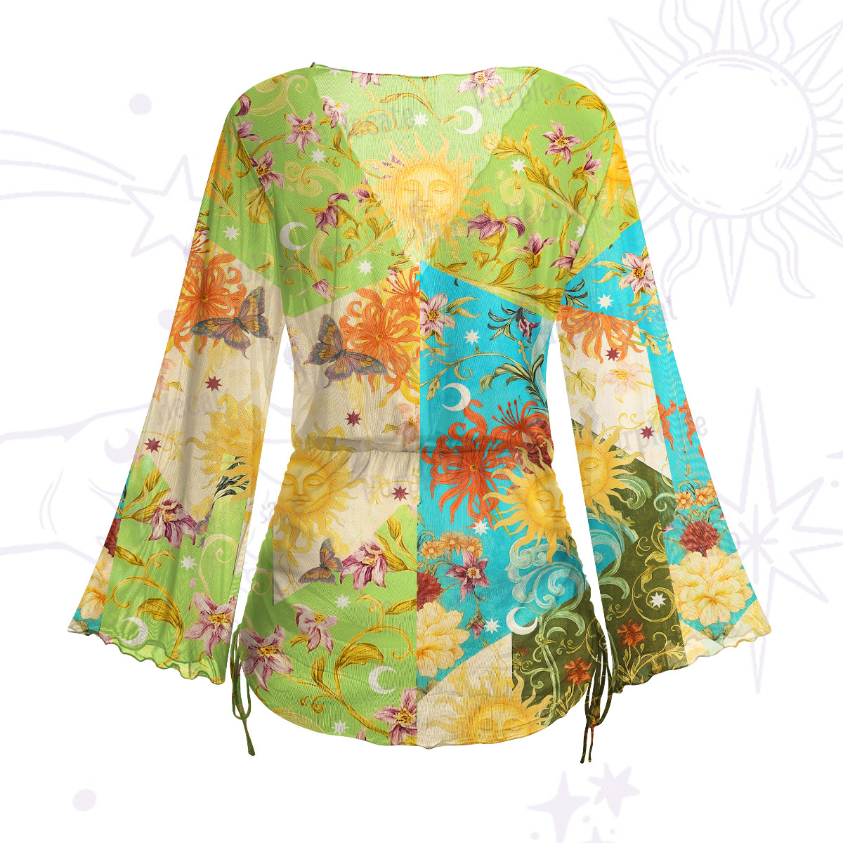 Purplehecate Sun Garden Mesh Cover Up Dress