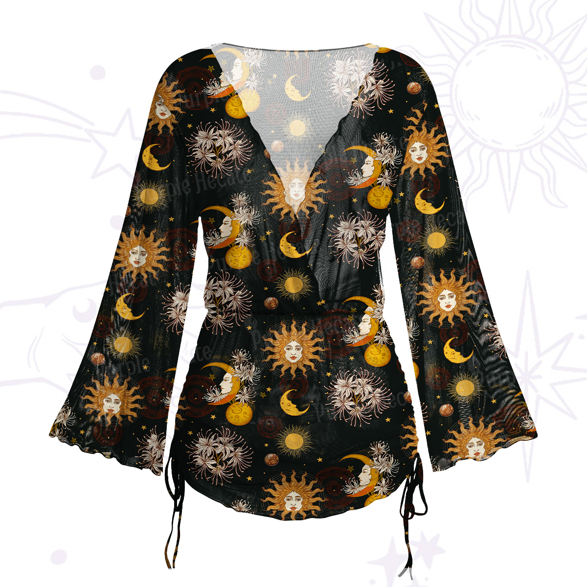 Purplehecate Stellar Symphony Mesh Cover Up Dress