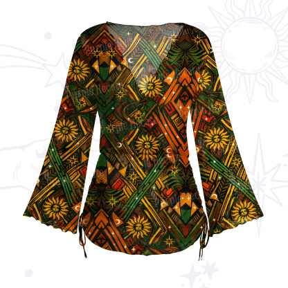 Purplehecate Boho Tribal Sun Mesh Cover Up Dress