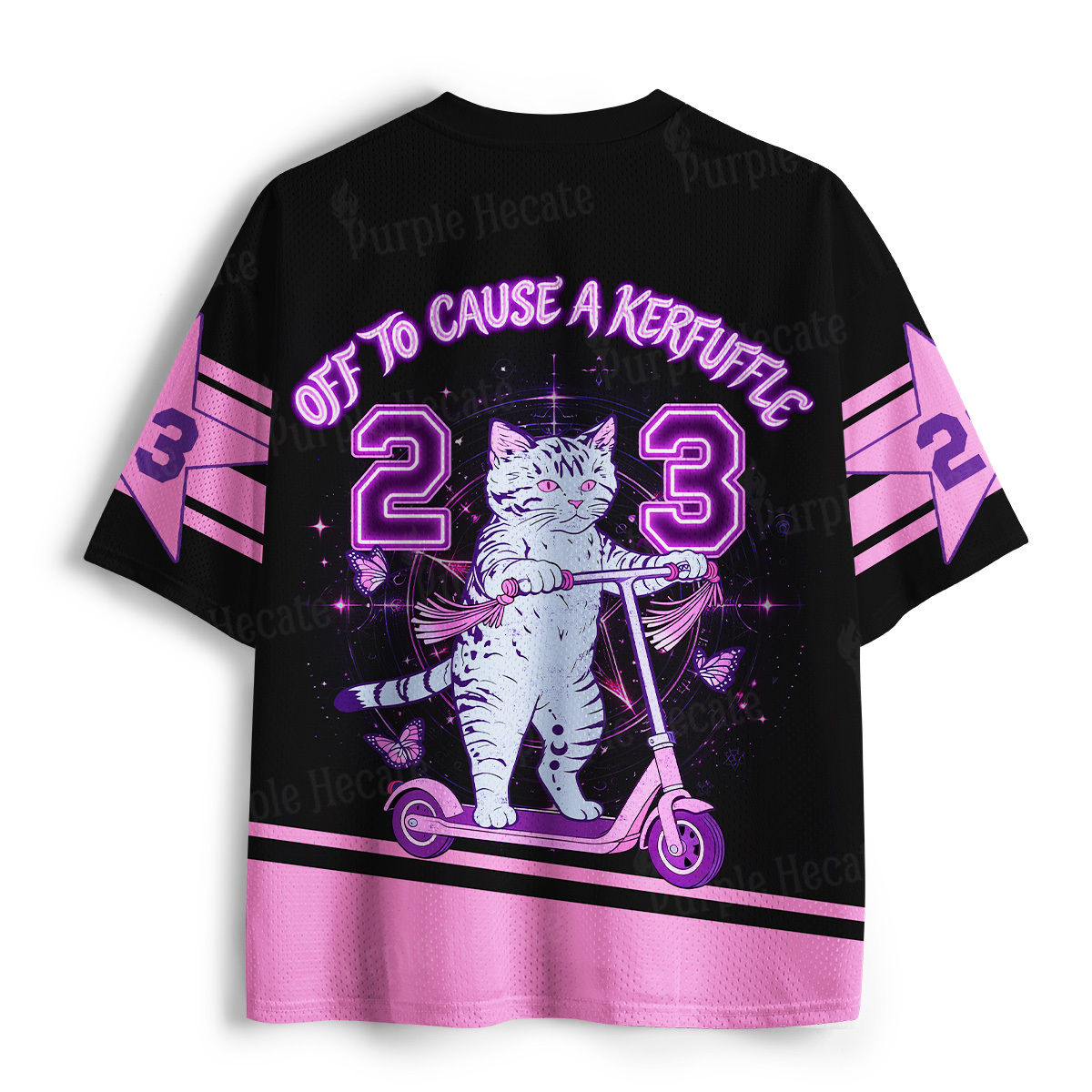 Purplehecate Off To Cause A Kerfuffle Cat Mesh Jersey