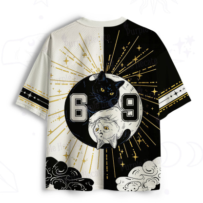 Purplehecate Yin Yang Cats Mesh Jersey