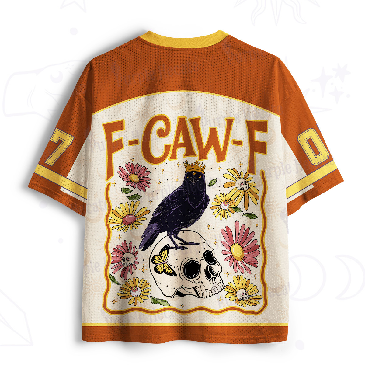 Purplehecate F-caw-f Funny Crow Mesh Jersey