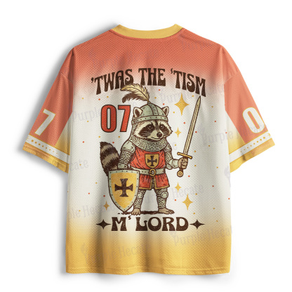 Purplehecate Raccoon Knight 'Twas The Tism M'Lord Mesh Jersey
