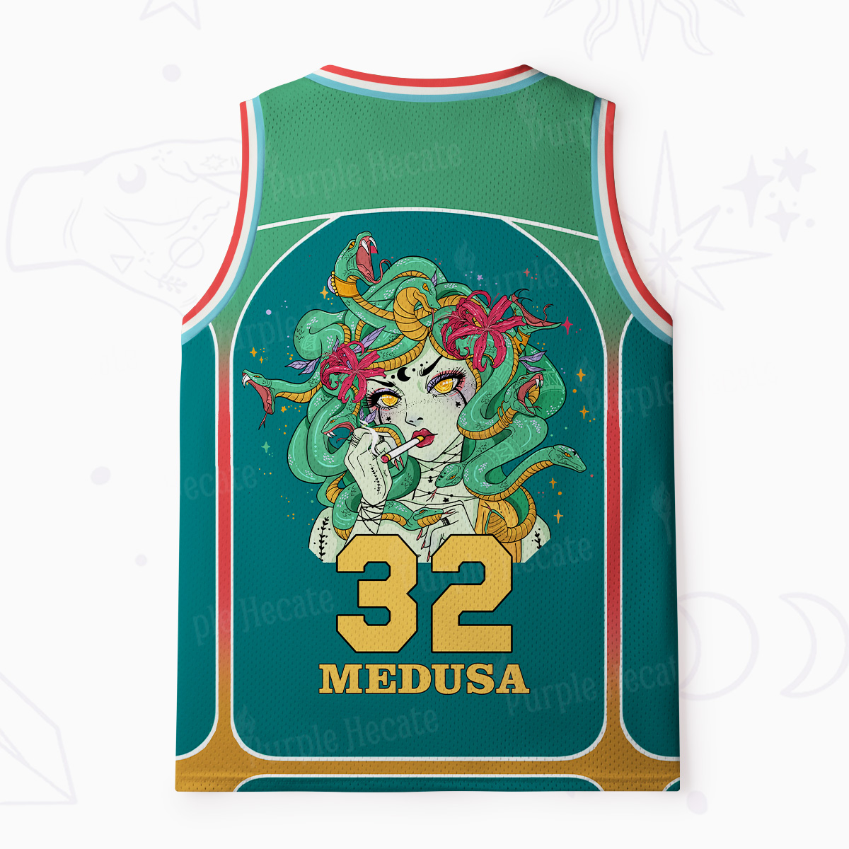 Purplehecate The Greek Goddess Medusa Mesh Jersey Tank Top