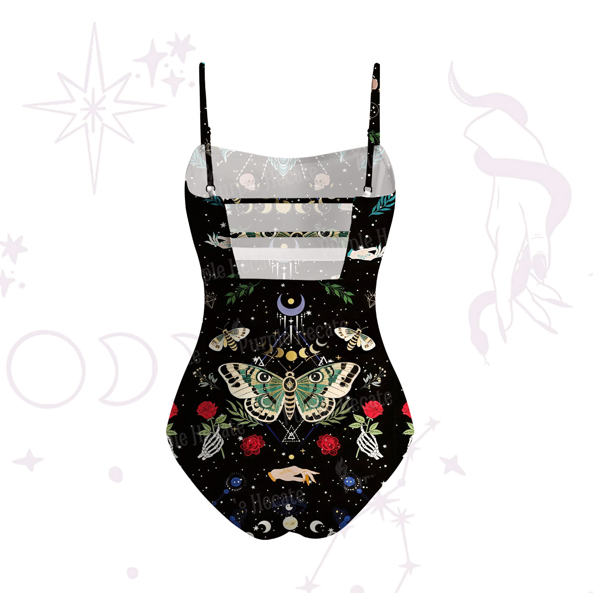 Purplehecate Moonlight Metamorphosis Slim-Strap Swimsuit
