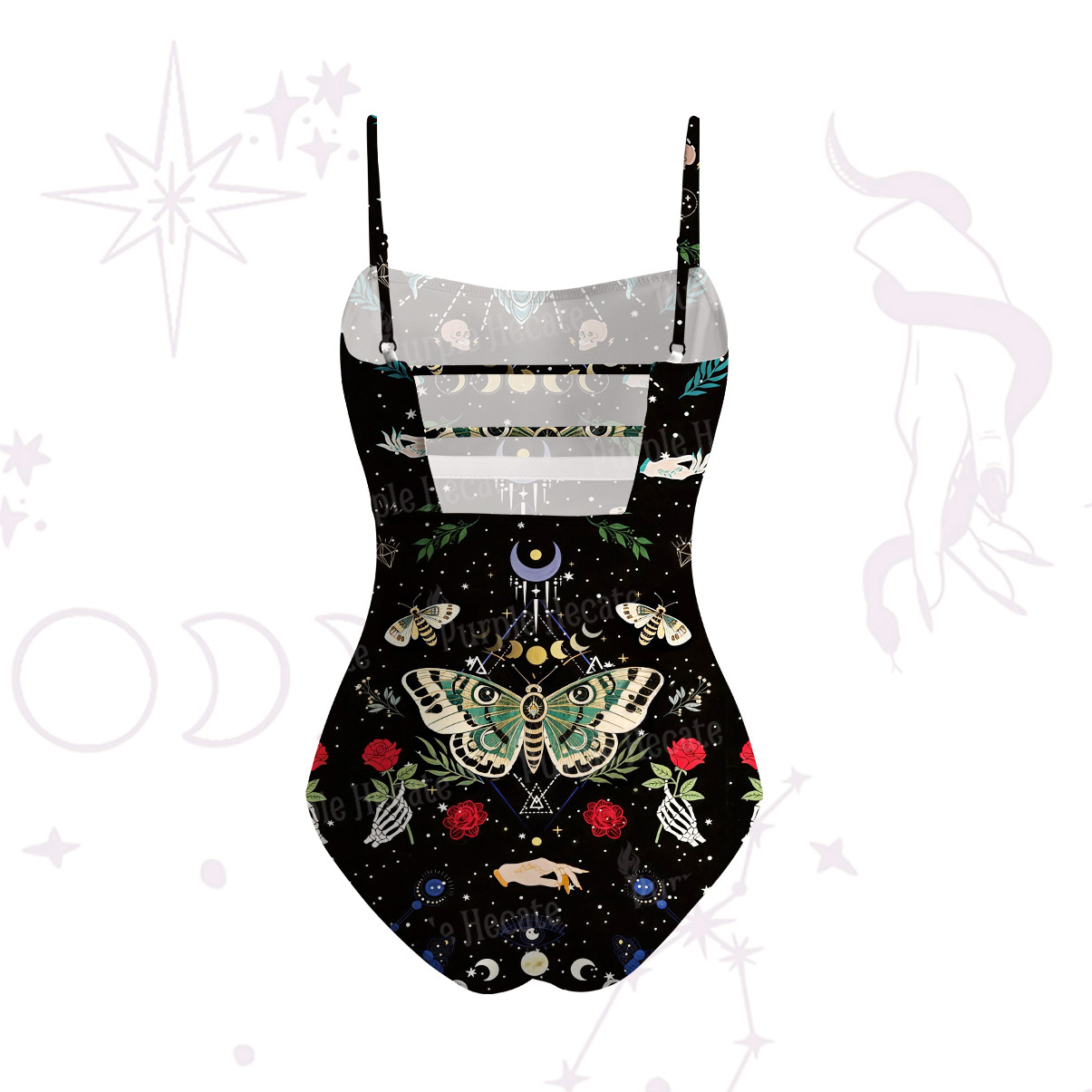 Purplehecate Moonlight Metamorphosis Slim-Strap Swimsuit