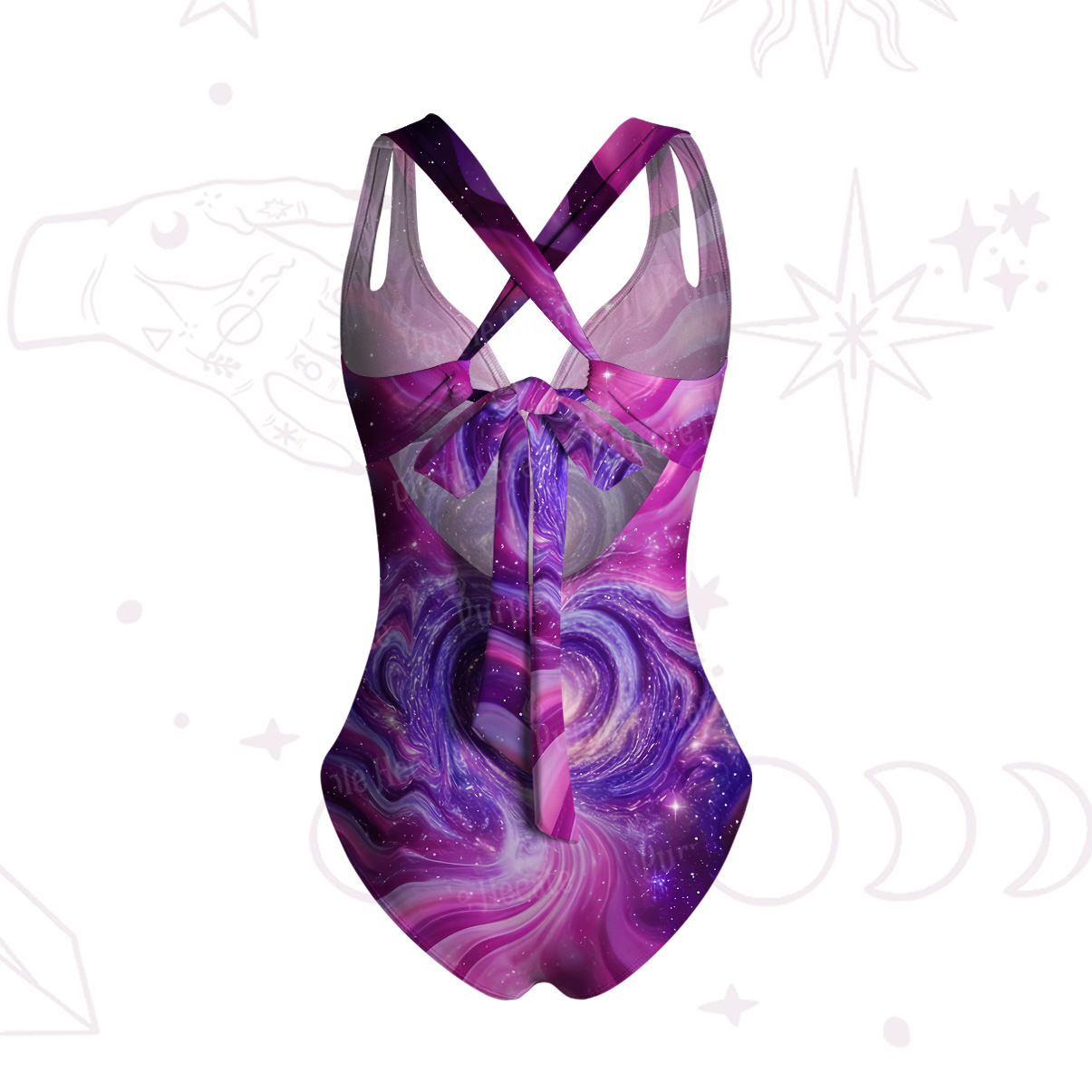 Purplehecate Cosmic Heart One-Piece Swimsuit