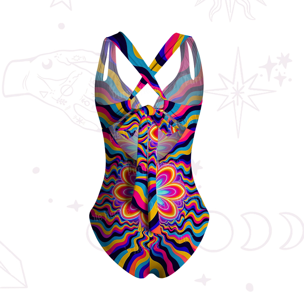 Purplehecate Psychedelic Bloom One-Piece Swimsuit