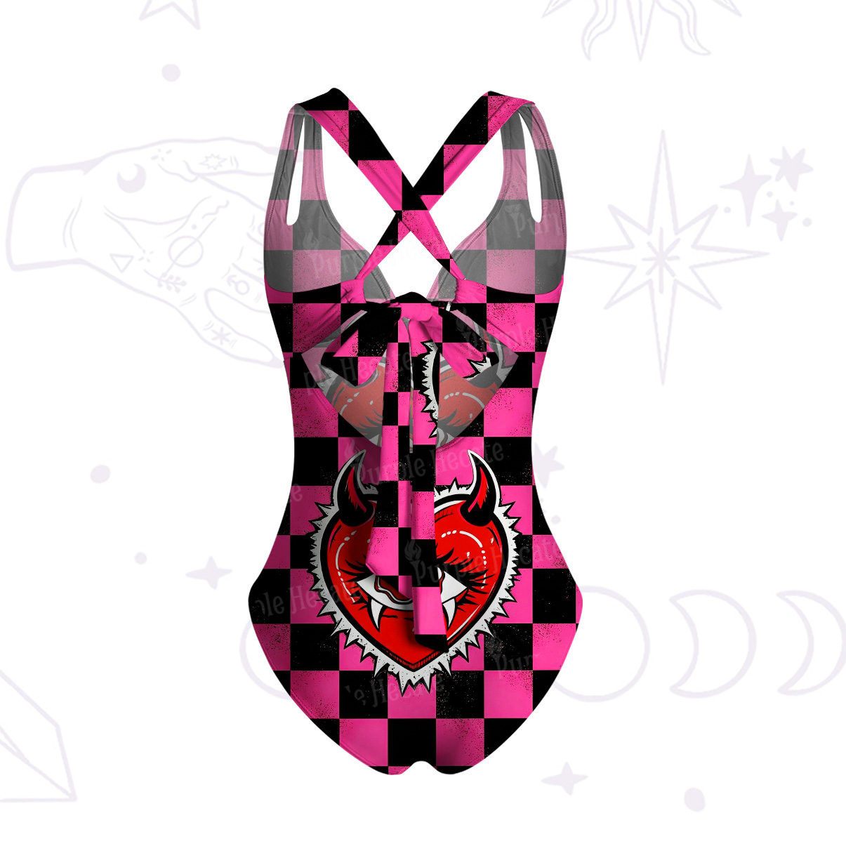 Purplehecate Heart of a Demon One-Piece Swimsuit