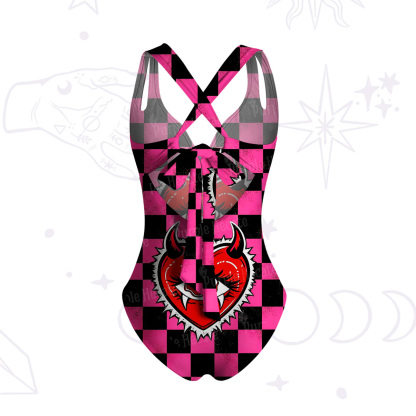 Purplehecate Heart of a Demon One-Piece Swimsuit