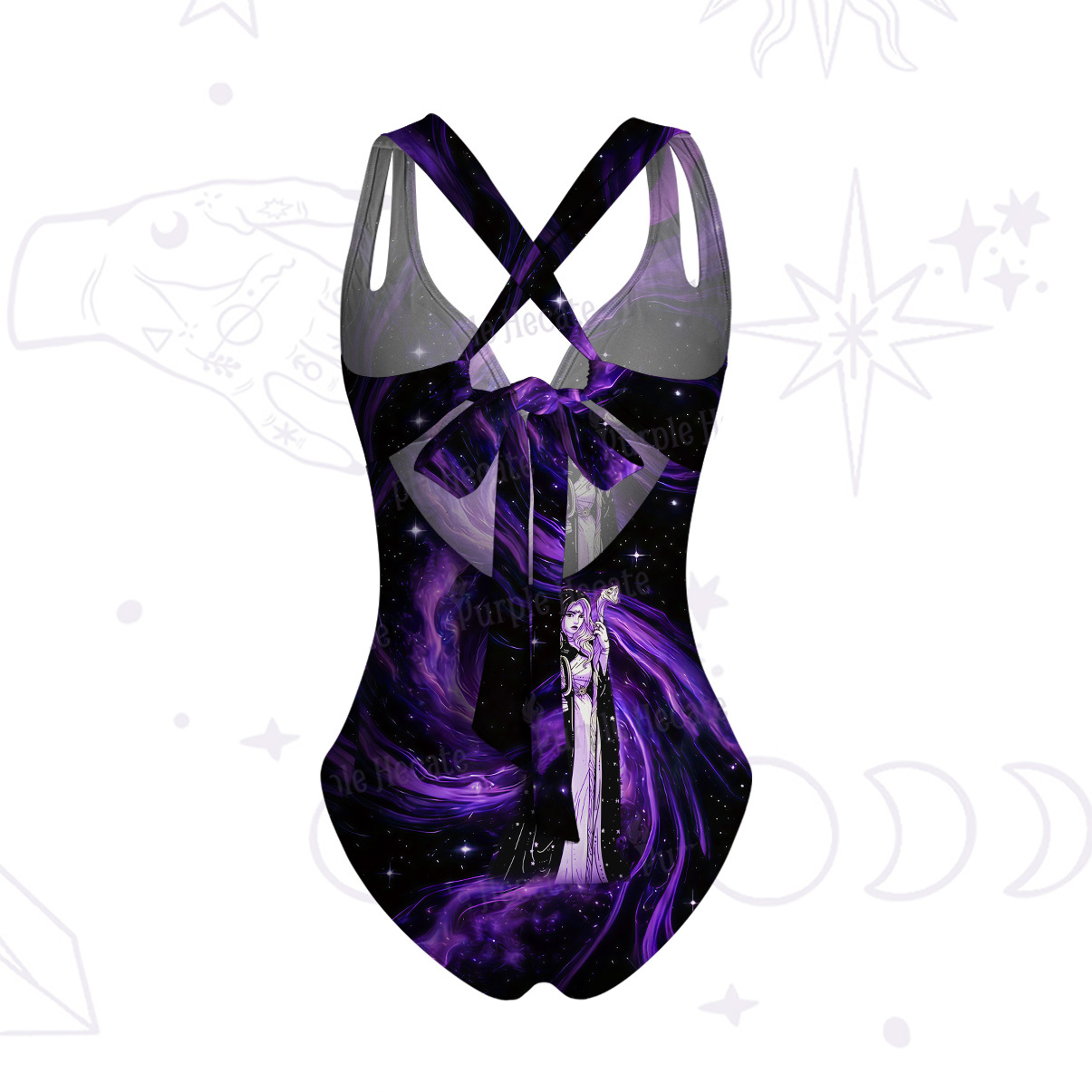 Purplehecate The Cosmic Guide One-Piece Swimsuit